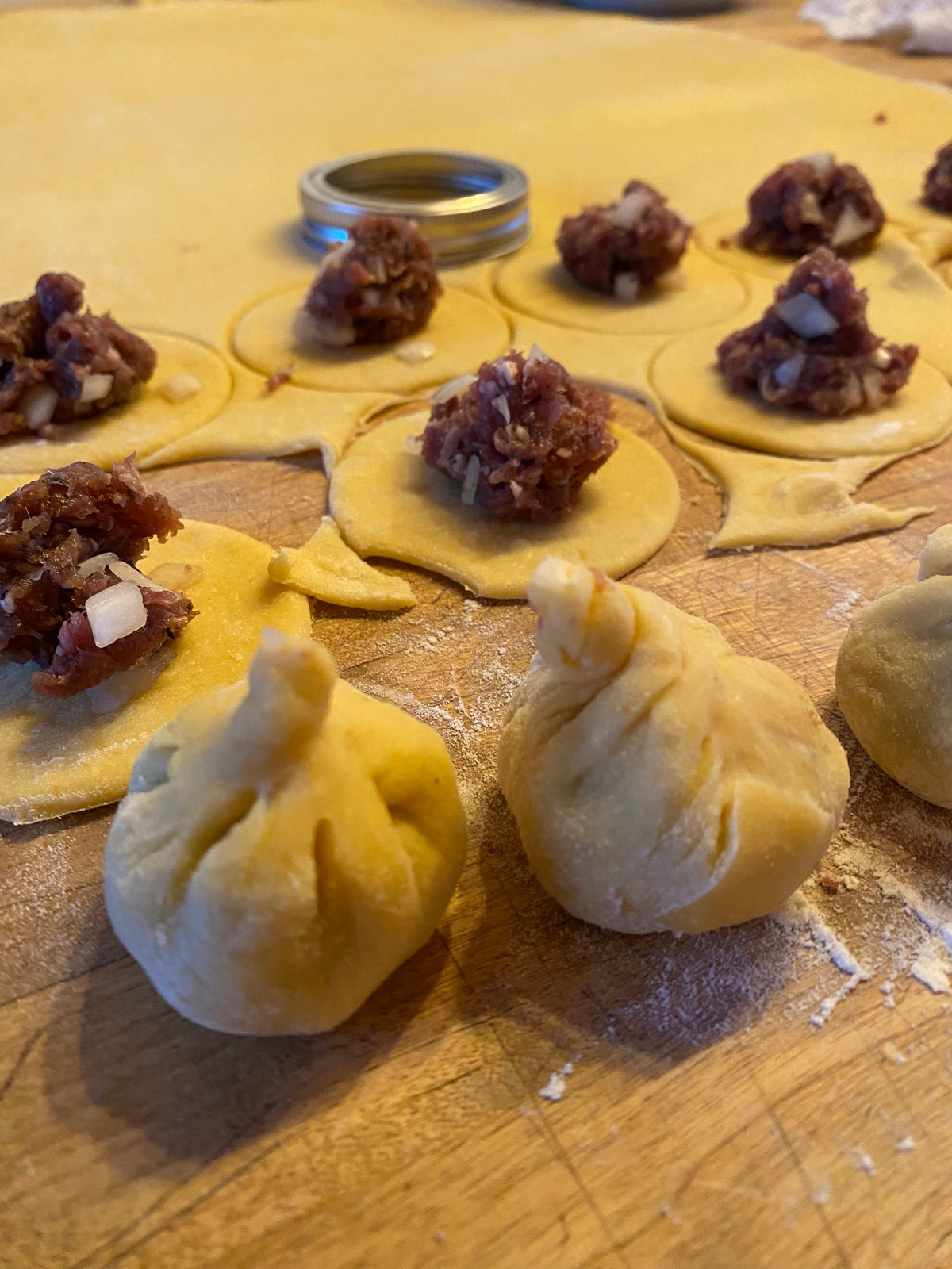 Venison Dumplings in Beef Broth